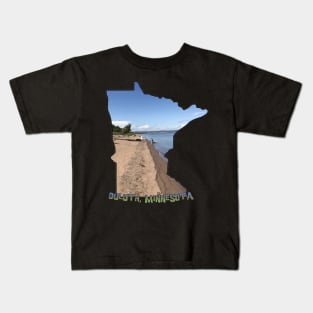 Minnesota State Outline (Duluth and Lake Superior) Kids T-Shirt